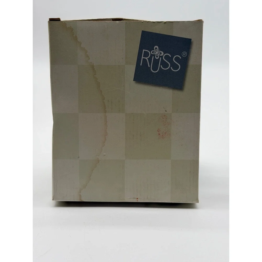 Vintage Russ Berrie White Porcelain Wedding Frame Roses Doves Cross 3.5x5 14389